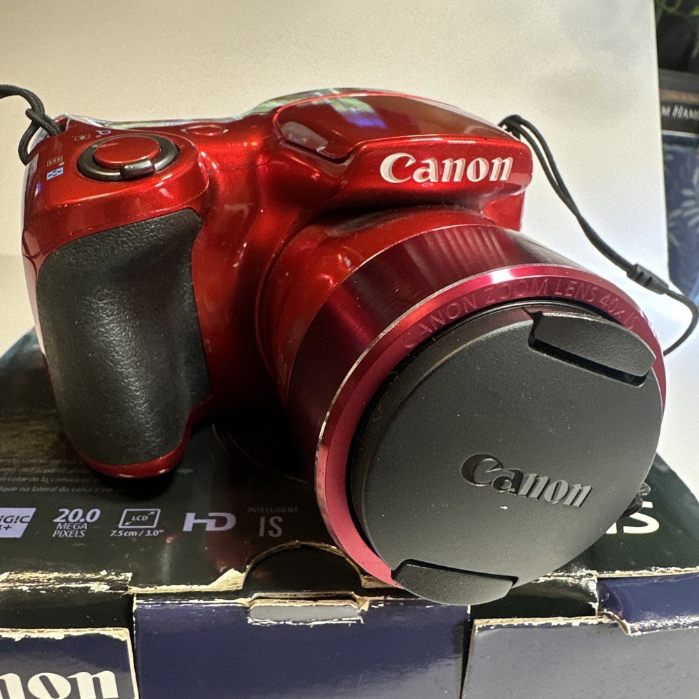 Canon PowerShot SX410 IS 20.0MP Digital Camera Red 40x Zoom Tested With Battery - Picture 2 of 16